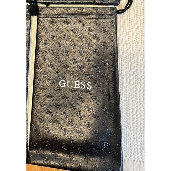 GUESS Sunglasses Eyewear Glasses Drawstring Pouch Bag Soft Case Black NEW - Picture 1 of 5